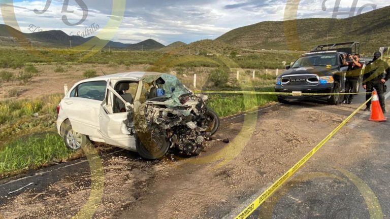 Mueren dos personas en accidente carretero en la Saltillo-Zacatecas