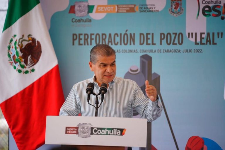 Riquelme da arranque a perforación de pozo de agua en San Pedro de las Colonias; anuncia 4 más