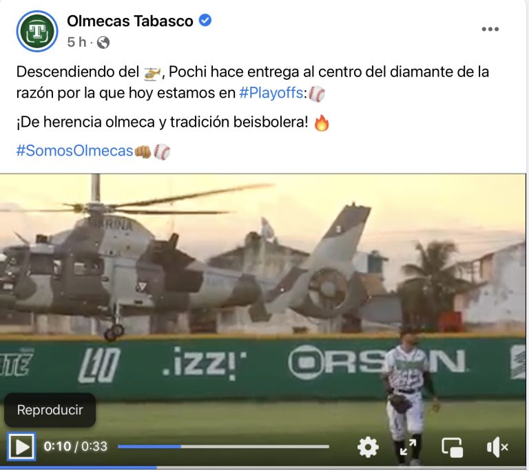 Utilizan helicóptero de la Secretaría de Marina para trasladar a la mascota de los Olmecas al lugar dónde nació López Obrador