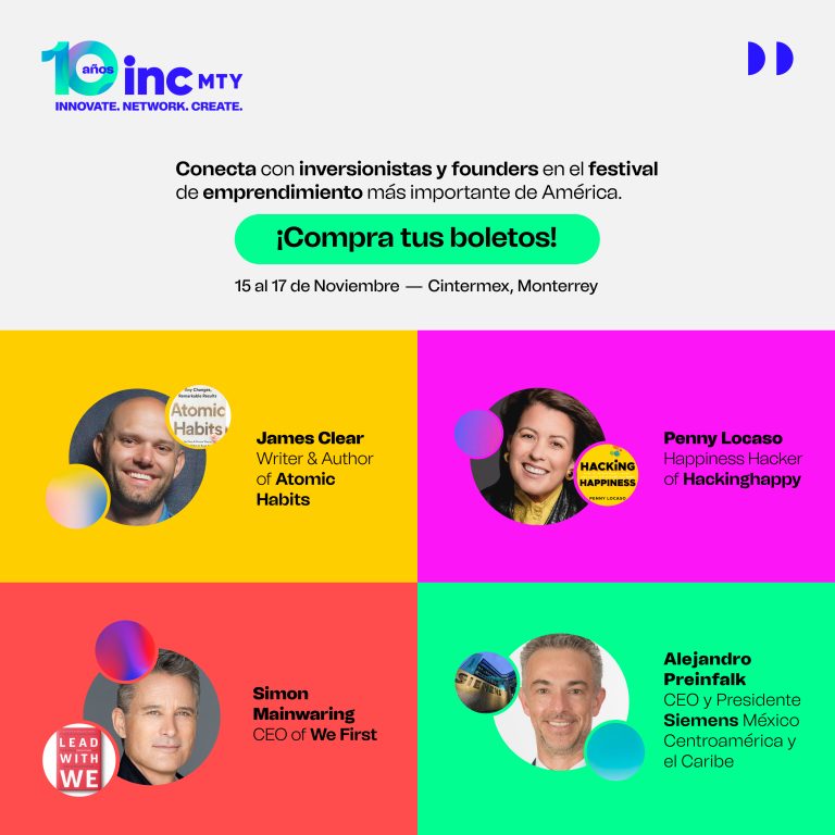 Celebra INCmty 10 años con rockstars del emprendimiento mundial