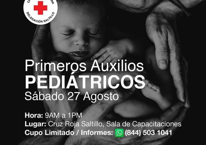 Impartirá Cruz Roja Saltillo curso de primeros auxilios pediátricos