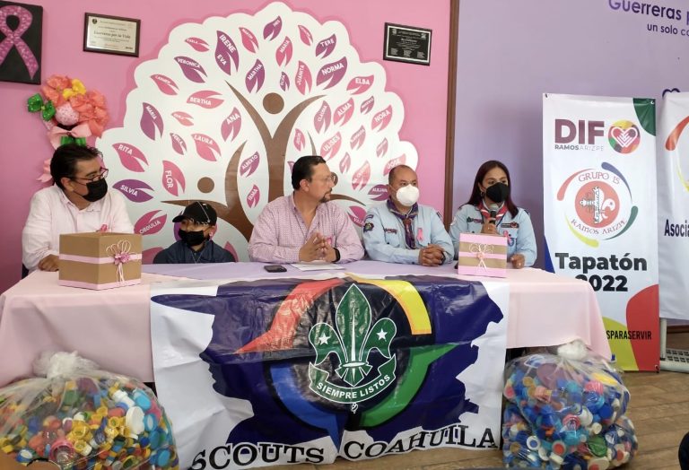 Invitan Scouts en Ramos al “Tapatón 2022” en apoyo a las Guerreras por la Vida 