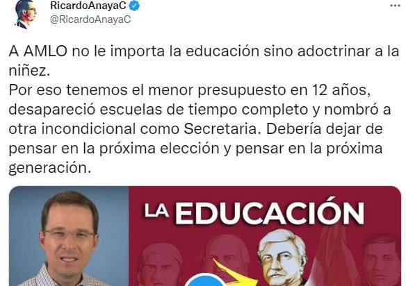 Ricardo Anaya critica nombramiento Leticia Ramírez en la SEP