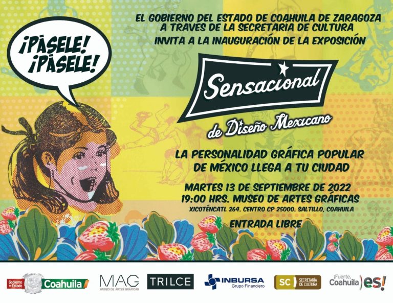 Cultura Coahuila invita a la exposición sensacional de diseño mexicano