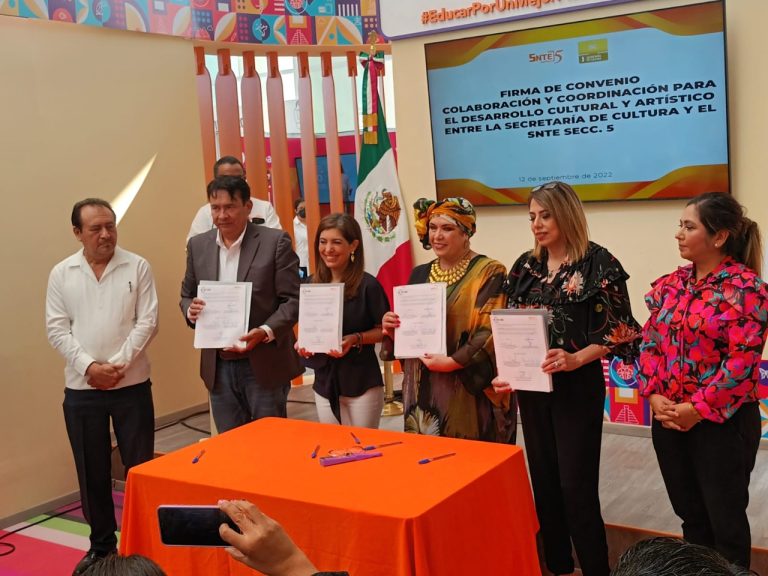 Firman convenio de colaboración Cultura Coahuila y sección 5 del SNTE