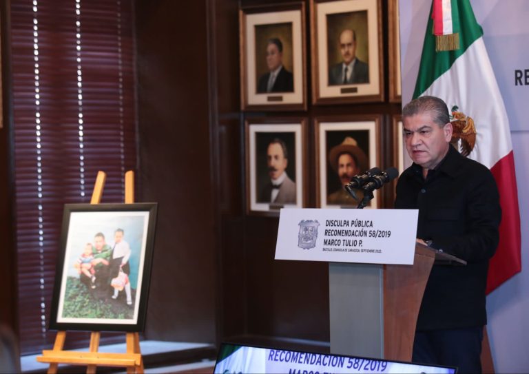 Ofrecen gobierno de Coahuila y FGE disculpa pública a familiares de Marco Tulio