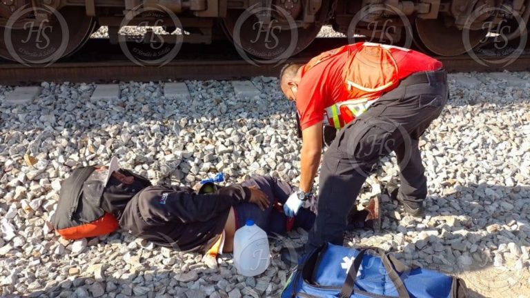 Migrante cae del tren en Ramos y éste le pasa por encima