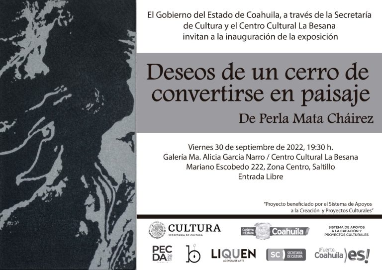 Presenta Cultura Coahuila la exposición ‘Deseos de un cerro de convertirse en paisaje’, de Perla Mata