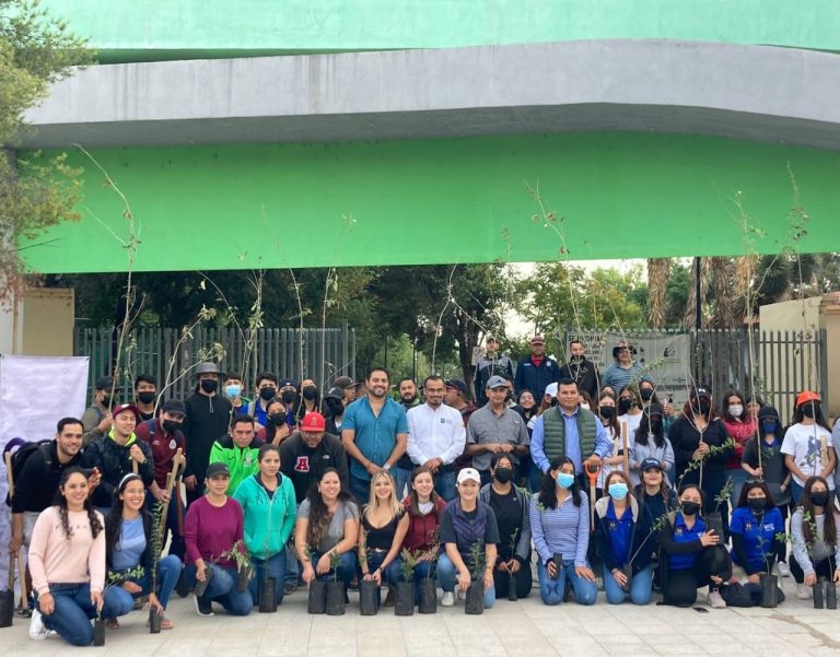 Realizan alumnos de Ateneo Ramos Arizpe reforestación en Ciudad Deportiva