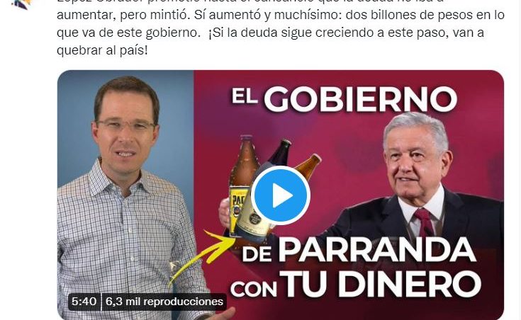 Ricardo Anaya asegura que Andrés López llevará a México a la quiebra por la deuda que ha adquirido en su gobierno