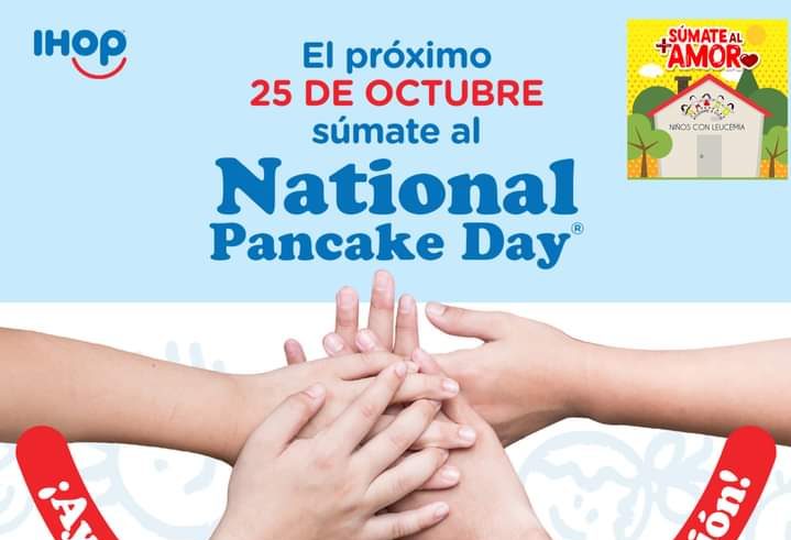 Será este 25 de octubre el National Pancake Day a beneficio de Niños con Leucemia AC   