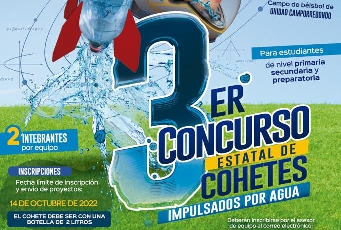 Invita Facultad de Ciencias Físico Matemáticas a participar en el Tercer Concurso Estatal de Cohetes Propulsados por Agua