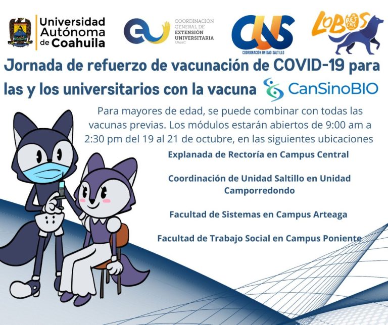 Aplicarán en instalaciones de la UA de C refuerzo antiCovid para estudiantes 