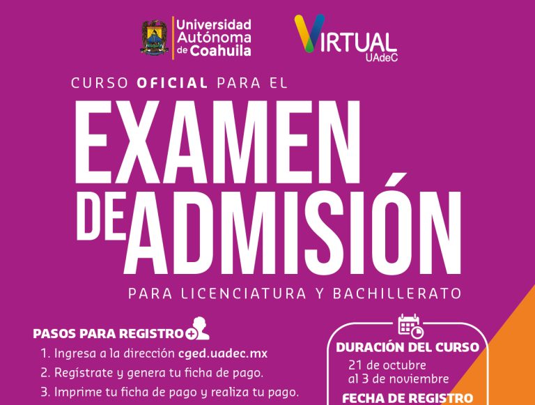 Convoca UA de C a sus aspirantes a prepararse con el curso para el Examen de Admisión en Línea