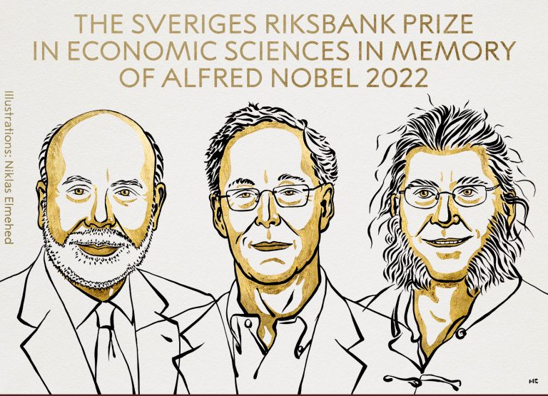 Premio Nobel de Economía 2022 otorgado a tres economistas