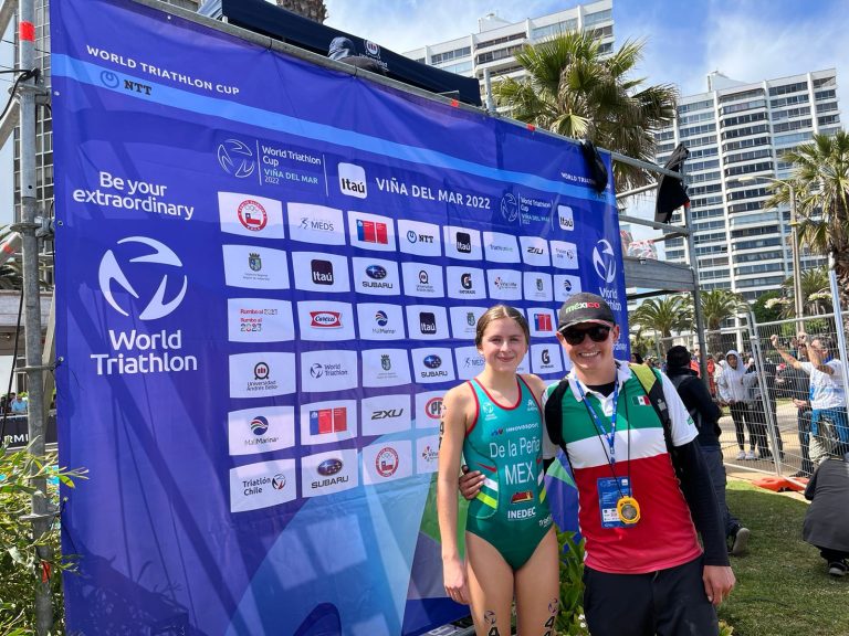 Destaca coahuilense Jimena De La Peña en mundial de triatlón, en Viña del Mar