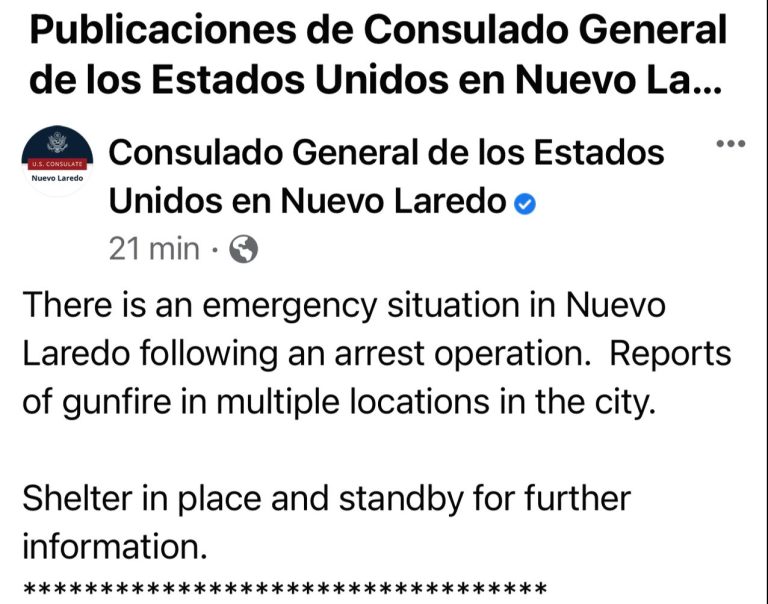 Por balacera suspenden clases y cierran oficinas del Consulado de EU