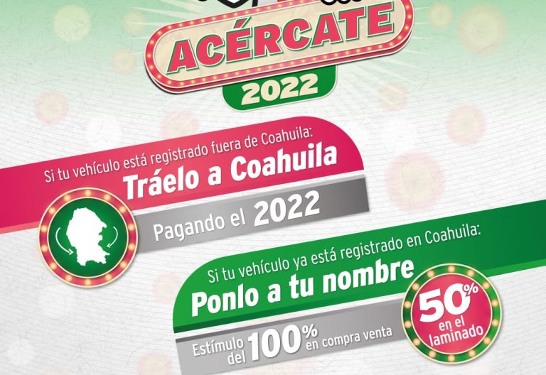 Acércate y regulariza tu situación con los programas de Control Vehicular de Coahuila
