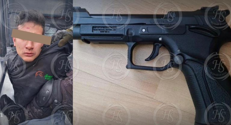 GRS detiene a asaltante en Saltillo; utilizaba un arma de postas