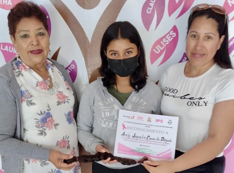 Niñas ramosarizpenses fortalecen la cultura de donación de cabello