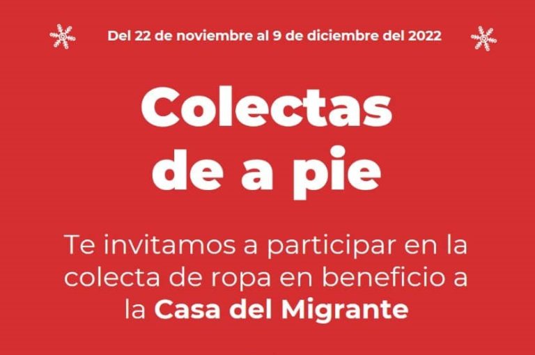 Súmate a la colecta a beneficio de la Casa del Migrante de Saltillo