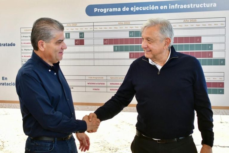MARS acompaña a AMLO en supervisión de obra ‘Agua Saludable para la Laguna’