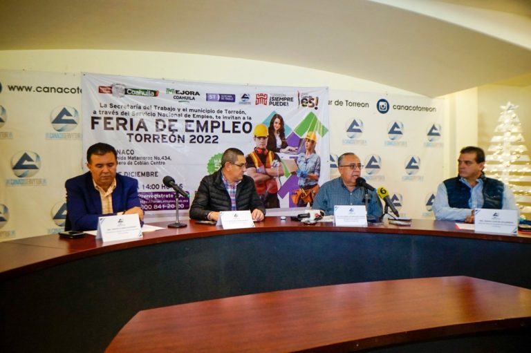 Secretaría del Trabajo de Coahuila y CANACO Torreón invitan a feria de empleo