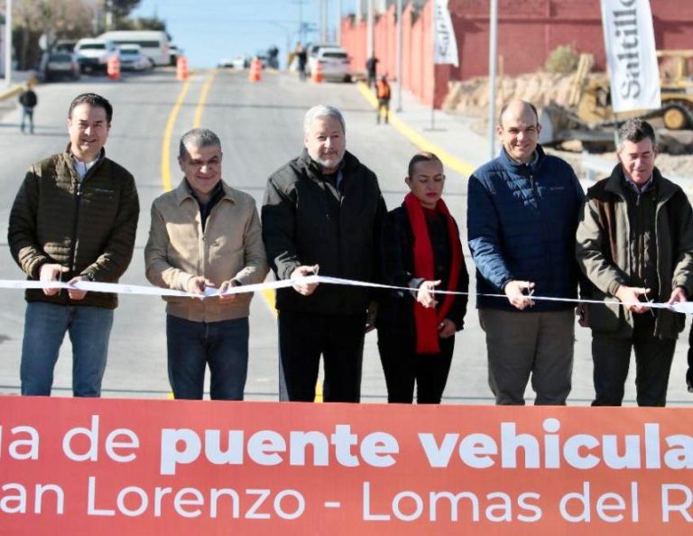 Cumplen Chema Fraustro y Riquelme compromiso; entregan puente vehicular y peatonal