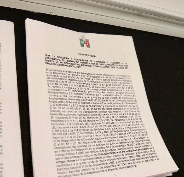 Emite CEN del PRI convocatoria para candidato a gobernador de Coahuila