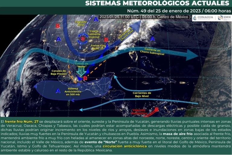 Frente Frío 27 genera descenso de temperatura en Coahuila