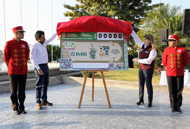 Lotería Nacional conmemora 80 años del IMSS al cuidado de la salud del pueblo de México