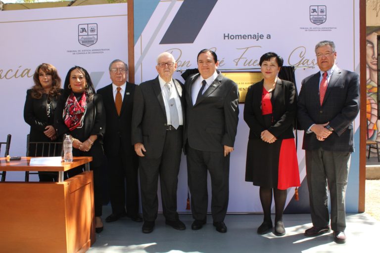 Rinde Tribunal de Justicia Administrativa de Coahuila homenaje al destacado jurista José Fuentes García