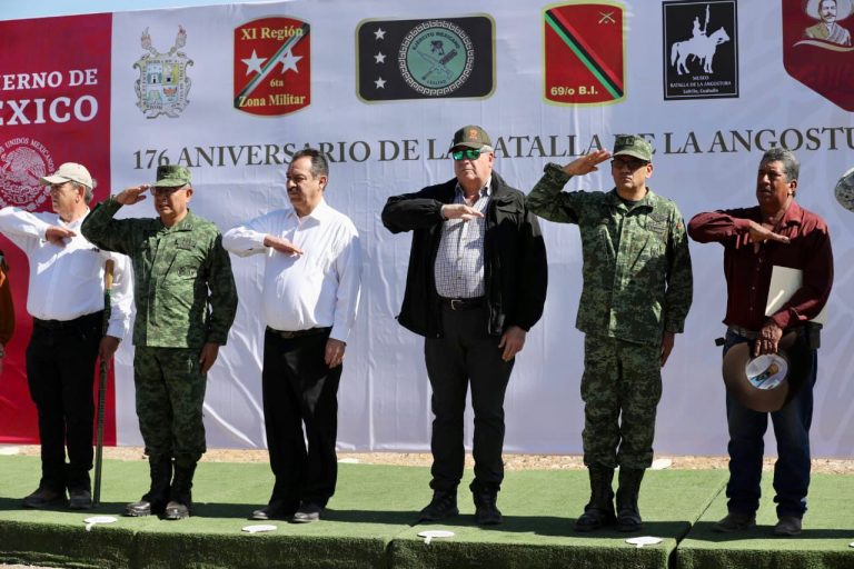 Acude Chema Fraustro a conmemoración del 176 Aniversario de la Batalla de la Angostura