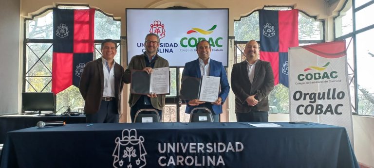 Alumnos del  Colegio de Bachilleres de Coahuila tendrán becas en la Universidad Carolina