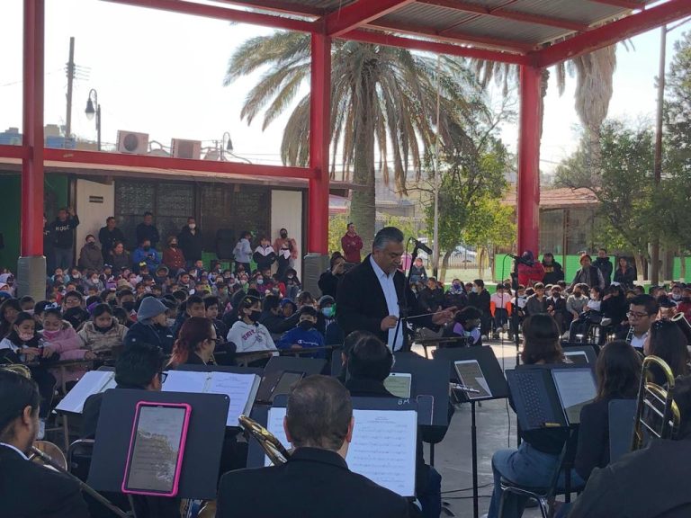 Banda del Estado de Coahuila ofrece Concierto Didáctico en Ramos Arizpe