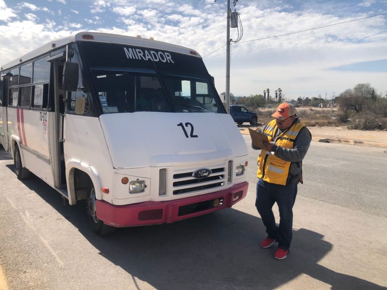 Emprenden operativo de inspección entre  el transporte público de Ramos Arizpe