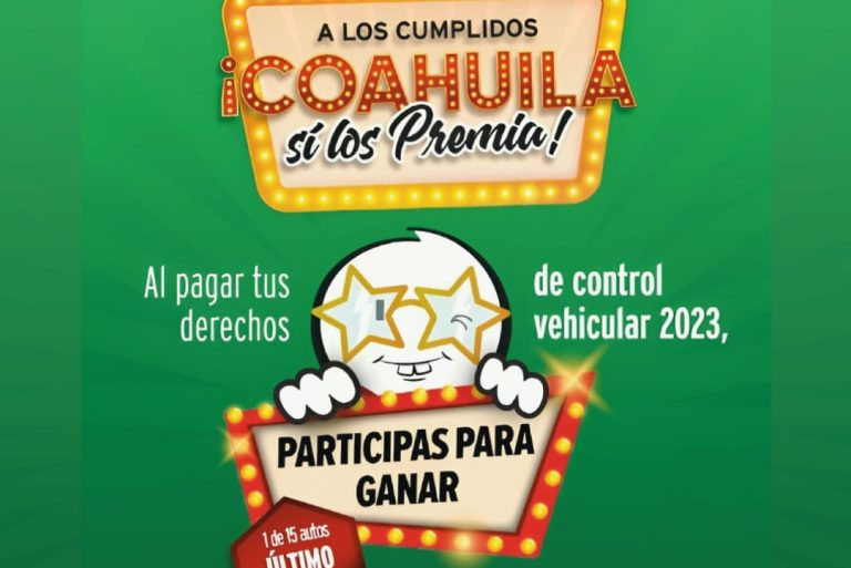 En febrero, cubre tu control vehicular 2023 y participa para ganar increíbles sorpresas en Coahuila