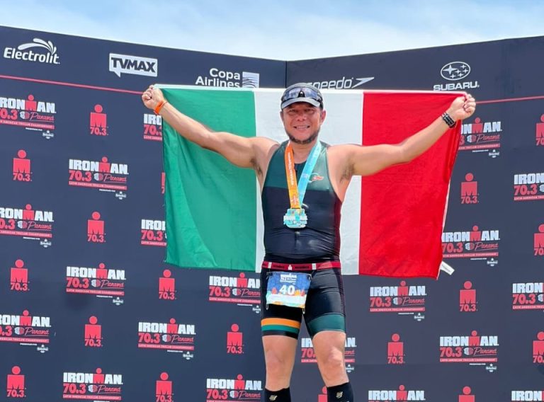 Participa coahuilense Jorge Angulo en el Ironman 70.3, en Panamá