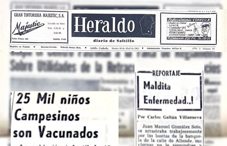 Bitácora 60: Cuando la vacuna contra la Polio llegó a Coahuila