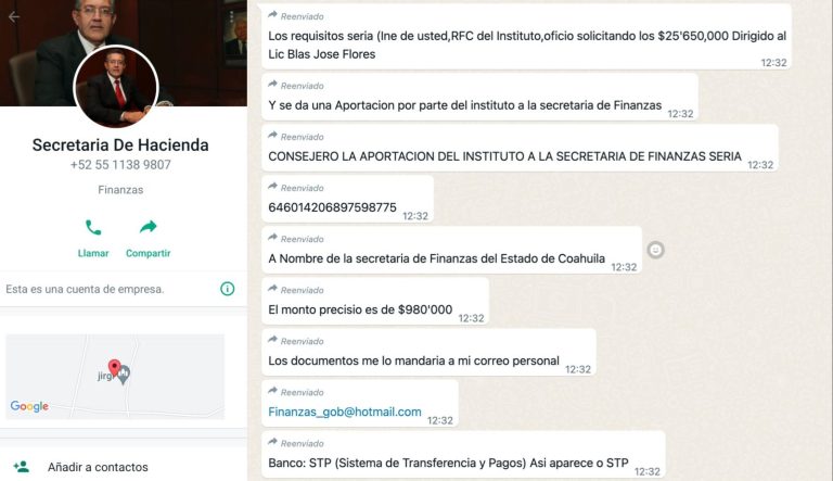 Intentan extorsionar al presidente del IEC; le piden casi un millón de pesos