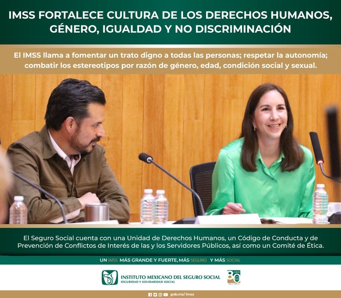 IMSS fortalece cultura de los derechos humanos, género, igualdad y no discriminación