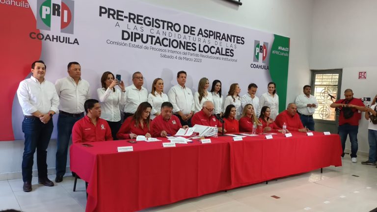 Realizan preregistro aspirantes del PRI a diputaciones locales de Coahuila