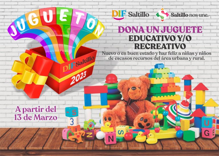 Invita DIF Saltillo a donar al Juguetón 2023