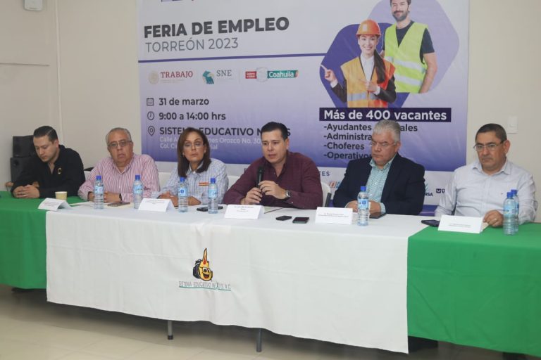 Invitan Gobierno Estatal y Ayuntamiento a la Feria de Empleo Torreón