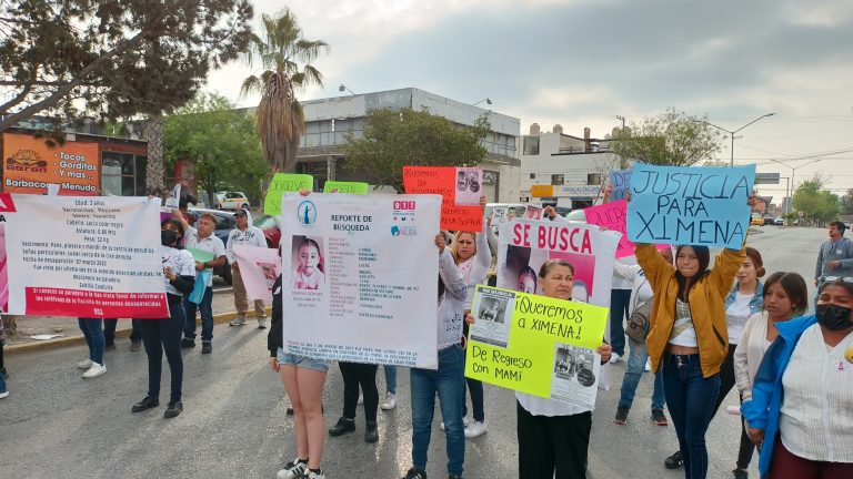 Realizan en Saltillo marcha por el regreso a casa de Ximena Sophia, la menor que sustrajo su padre hace una semana