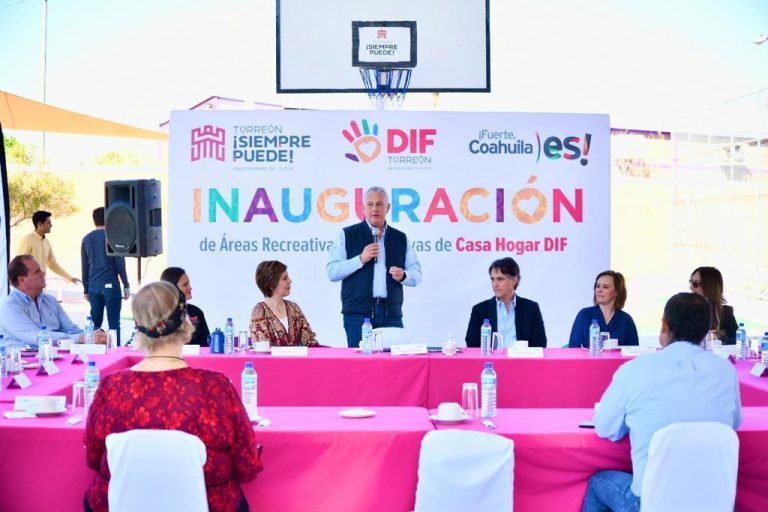 Román Alberto Cepeda inaugura áreas recreativas y deportivas en Casa Hogar del DIF Torreón