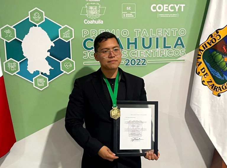 Universitario de Ciencias Biológicas obtiene el “Premio Talento Coahuila Jóvenes Científicos, categoría Innovación Social de 19 a 22 años”