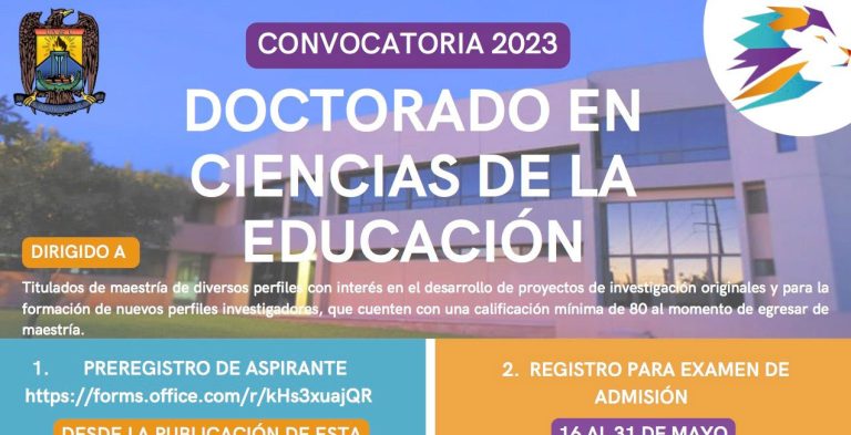 Continúa tus estudios de posgrado con el Doctorado en Ciencias de la Educación