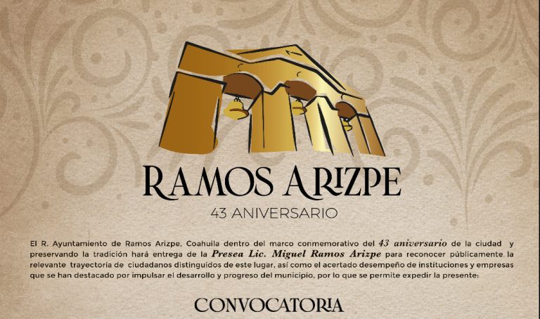 Lanzan convocatoria para “Presea Miguel Ramos Arizpe”