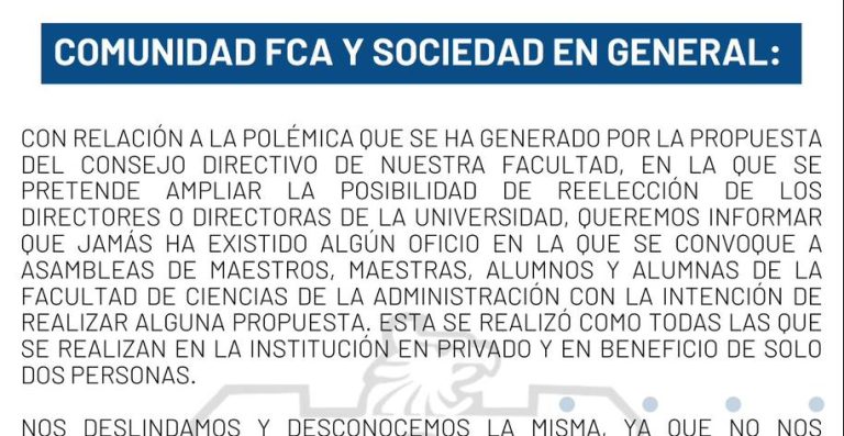 Reprueban docentes de la FCA propuesta para que directores de la UA de C permanezcan en el cargo hasta por 15 años